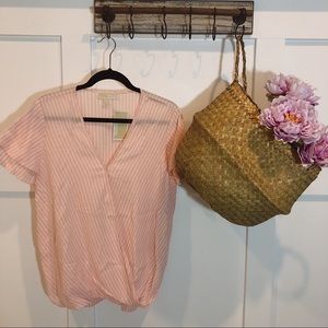 Michael Kors Light Pink Stripe Top